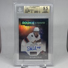 Tim Stuetzle 2020 O-Pee-Chee Platinum Cosmic Rookie Auto /75 BGS 9.5 Tim Stutzle