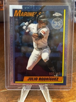 2025 Topps Update Chrome Julio Rodriguez BLUE MOJO Silver Pack #24/150 #U90C-56