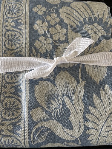 Williams Sonoma Vintage Floral Jacquard Tischdecke 70x144 Blau MUSTER - LESEN