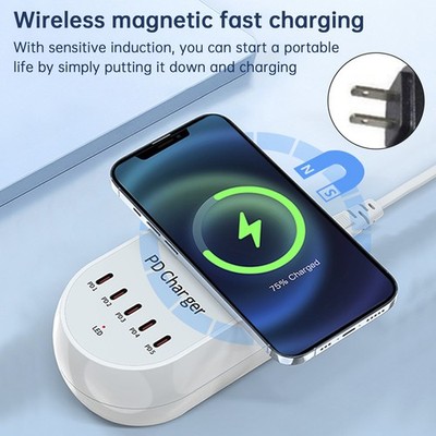 140W Charger Magnetic Wireless Fast Charging PD100W Laptop Mobile Phone Charger 