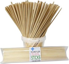 Baking Beauty and Beyond Cotton Candy Food Grade Square Birch Wood Sticks - Flo