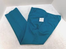 Madison Studio Dress Pants Size 10 Turquoise Tapered Leg Stretch Cotton NWT