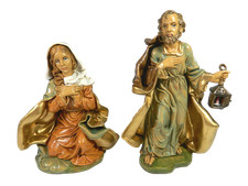 Coppia Madonna e San Giuseppe Euromarchi Cm 20 - Natività Sacra Famiglia Presepe