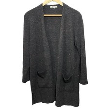 Madewell Sz S Donegal Kent Open Cardigan Sweater Coziest Yarn Gray Wool Blend