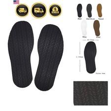 Shoe Replacement Sole Rubber Full Out Sole Black 4mm Thickness One Pair