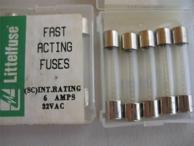 5X Littelfuse Fuse 311 6 7 8 12  25 or 30 Amp 32V 3AG 1/4x1-1/4'' Fast Blow AGC
