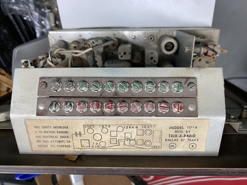 Vtg Rare 1960's Talk-A-Radio Tubes Wall Intercom Model 1014 w AM/FM Radio Copper - Picture 10 of 21