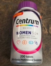 Centrum  Silver Complete Vitamin 200 Tabs Women 50+  Expiration Date 02/2027 or