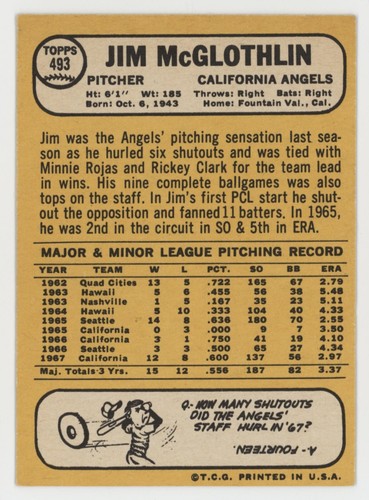 Set Builders: 1968 Topps 400-599 VG/EX & better, no creases, FREE shipping - Picture 203 of 374