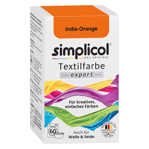 SIMPLICOL Textilfarbe EXPERT INDIA ORANGE für 600g Stoff 2x Farbe & 1x Fixierer - Bild 4 von 6
