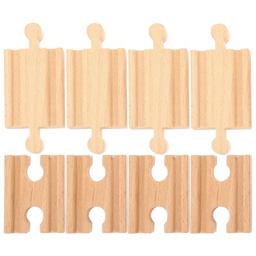 Wooden Train Track Blocks 8pcs for Developing Logical Skills