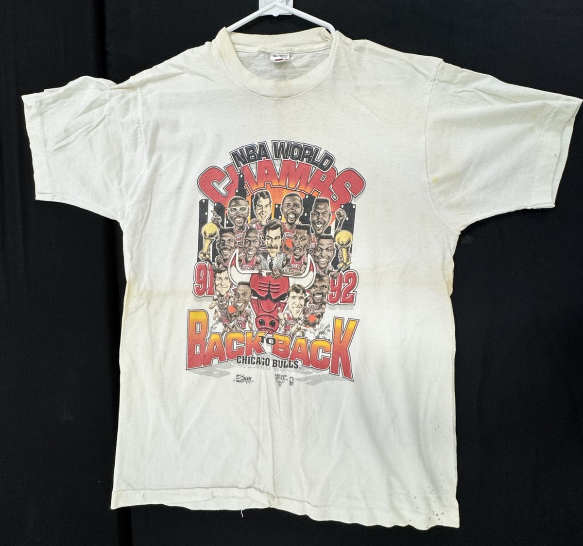 Fruit of the Loom 91-92 Chicago Bulls Back to Back World Champs T