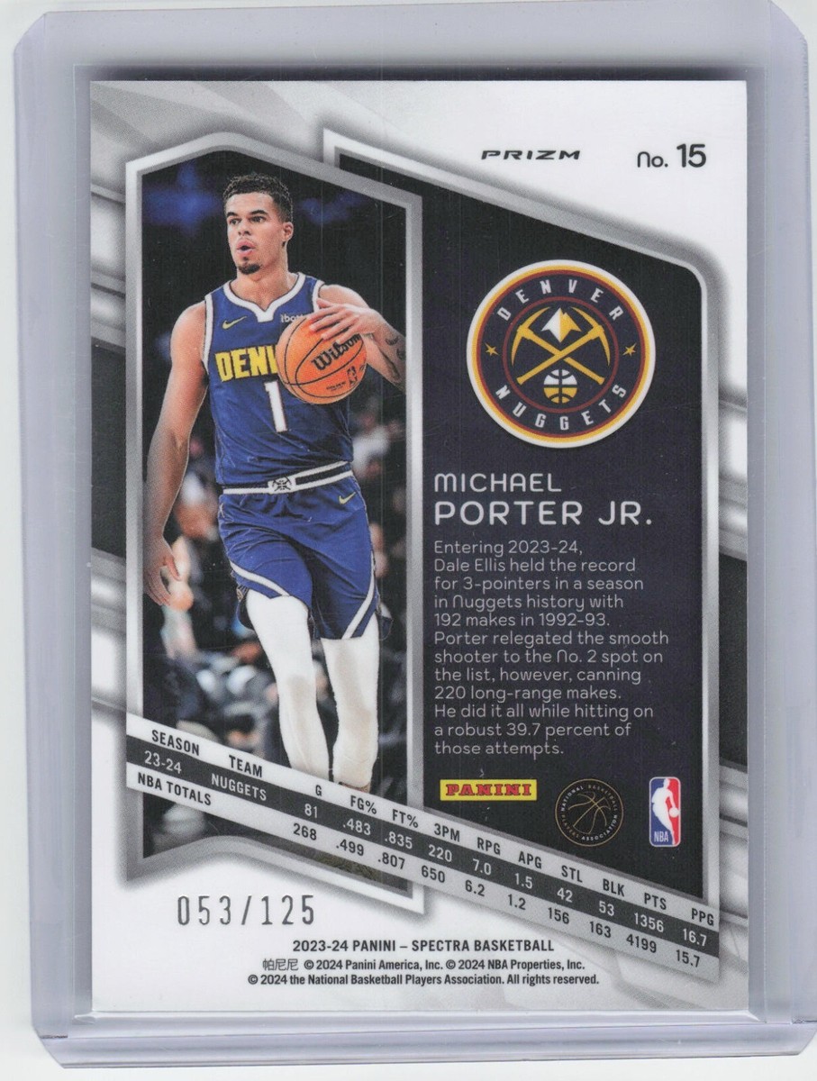 2023-24 Panini Spectra Michael Porter Jr #15 Celestial Prizm