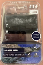 Altec Lansing 3.4 AMP USB Rapid Wall Charger Black Brand New