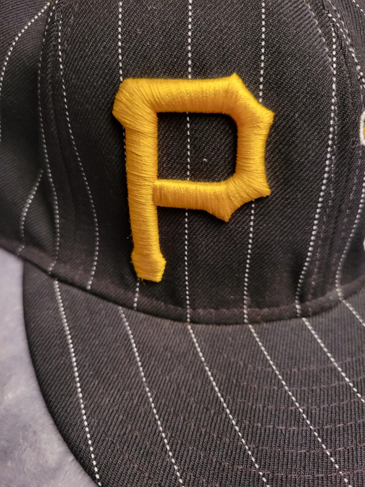 New Era Pittsburgh Pirates Pin Striped Fitted Hat Cap 7 3/4 MLB Pinstripe Wool - Image 2 of 4