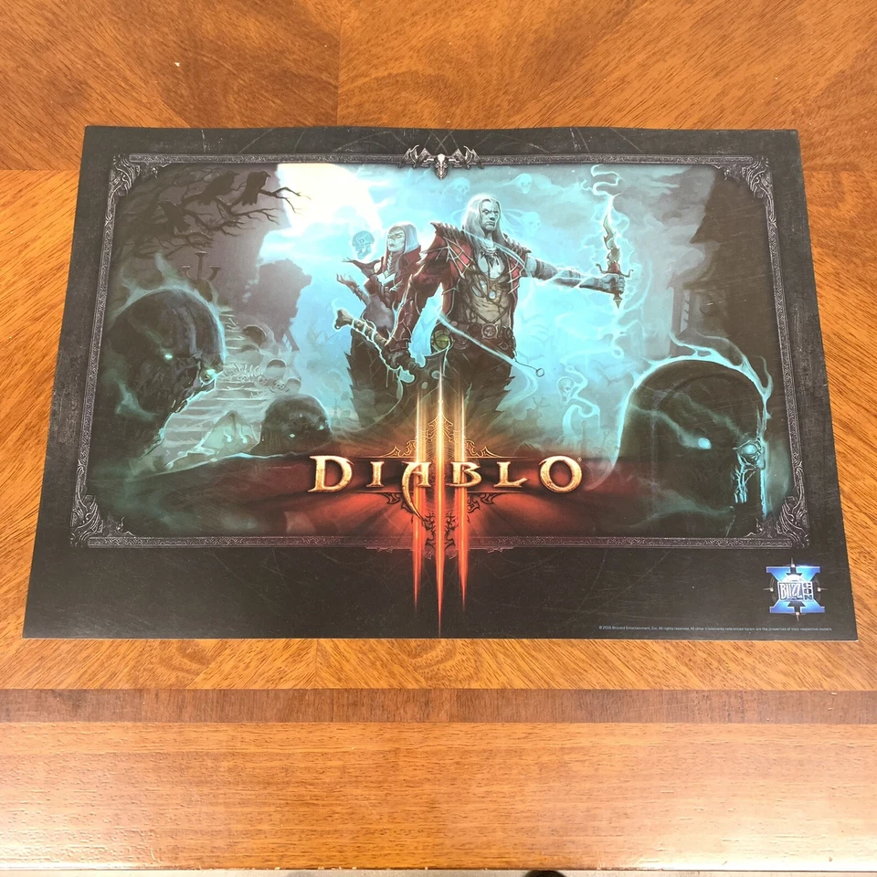 BlizzCon 2016 Diablo 3 Necromancer Expansion Poster Rare 20x14 Blizzard - Image 3 of 3