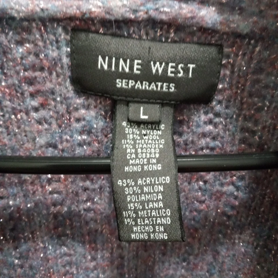 CÁRDIGAN NINE WEST SEPARATES TALLA L MUJER UN BOTÓN ELEGANTE MULTICOLOR  Foto 4 de 4