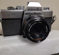 Minolta 35mm SRT 200 Camera with MD Rokkar-X 45mm Lens