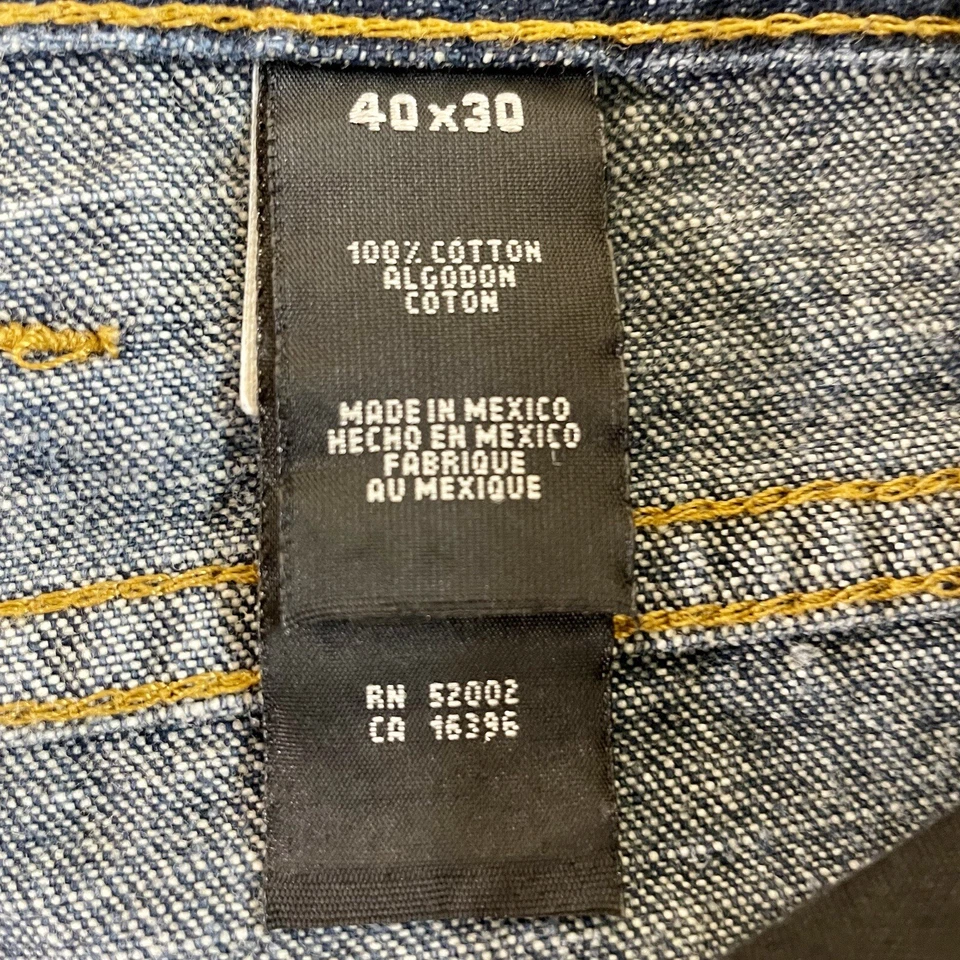 Pantalones de mezclilla Claiborne para hombre talla 40 x 30 azul calce recto estilo MERU2550 Foto 4 de 4