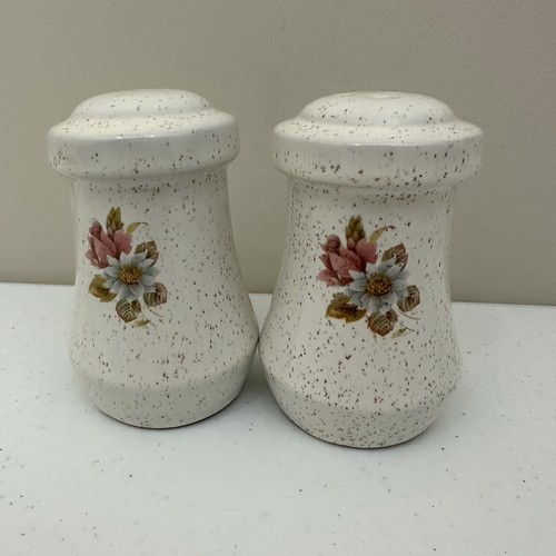 Vintage Blue Mountain Pottery Terracotta Country Charm Salt & Pepper Shakers - Picture 8 of 11