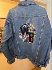VINTAGE 1999 LOONEY TUNE DENIM JACKET BUGS BUNNY TAZ WARNER BRO