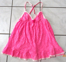 Victoria Secret Pink Lace Babydoll Negligee Gown Size Medium E900