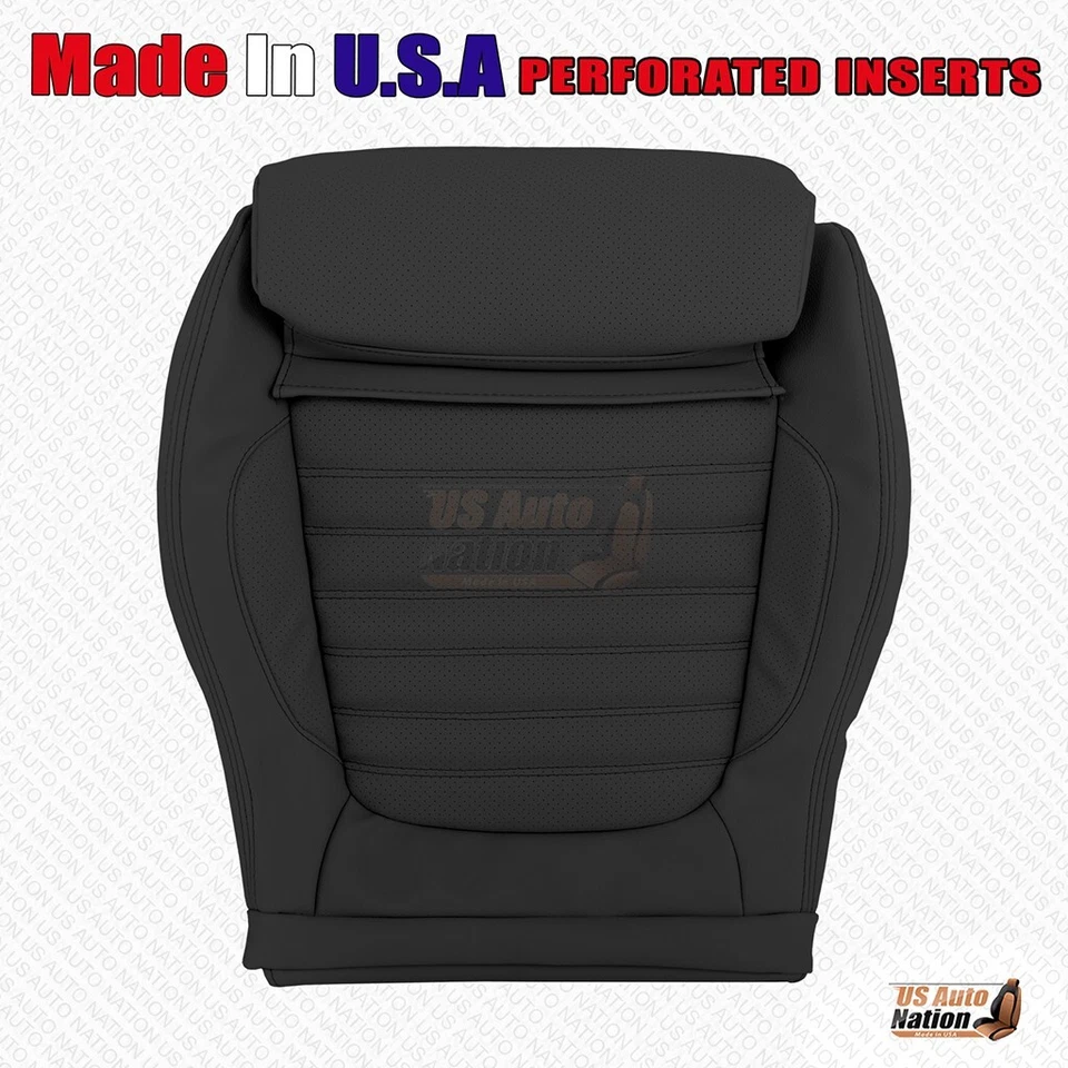 Mercedes Benz C43 C63 AMG 2017-2021 cupé cubierta de asiento inferior y superior del conductor negra Foto 4 de 4