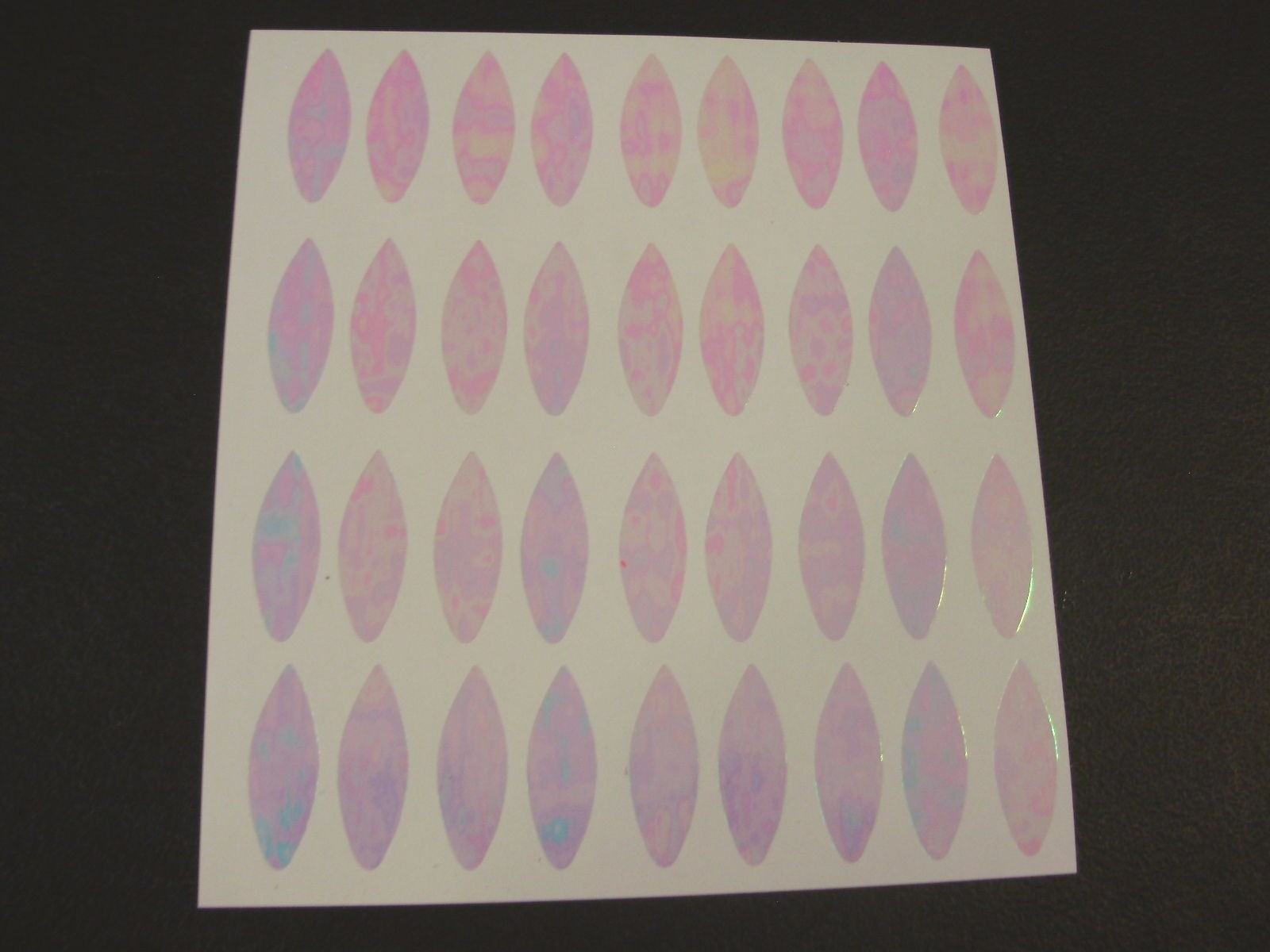 40 PK Willowleaf Prism Size 3.5 Fishing Holographic Lure Tape Die Cuts