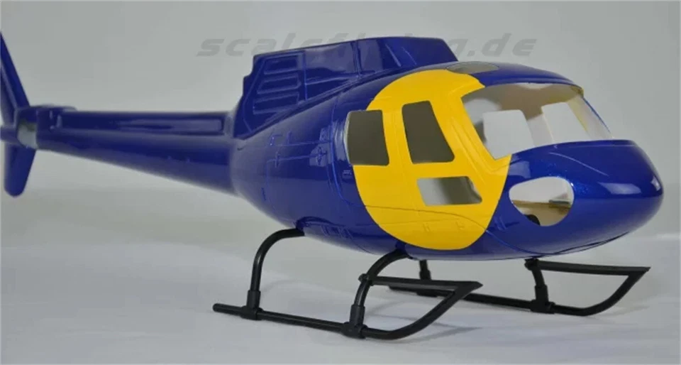 450 Size AS-350 Blue Yellow RC Helicopter Fuselage Ecureuil Pre-Painted Fuselage - Image 4 of 4
