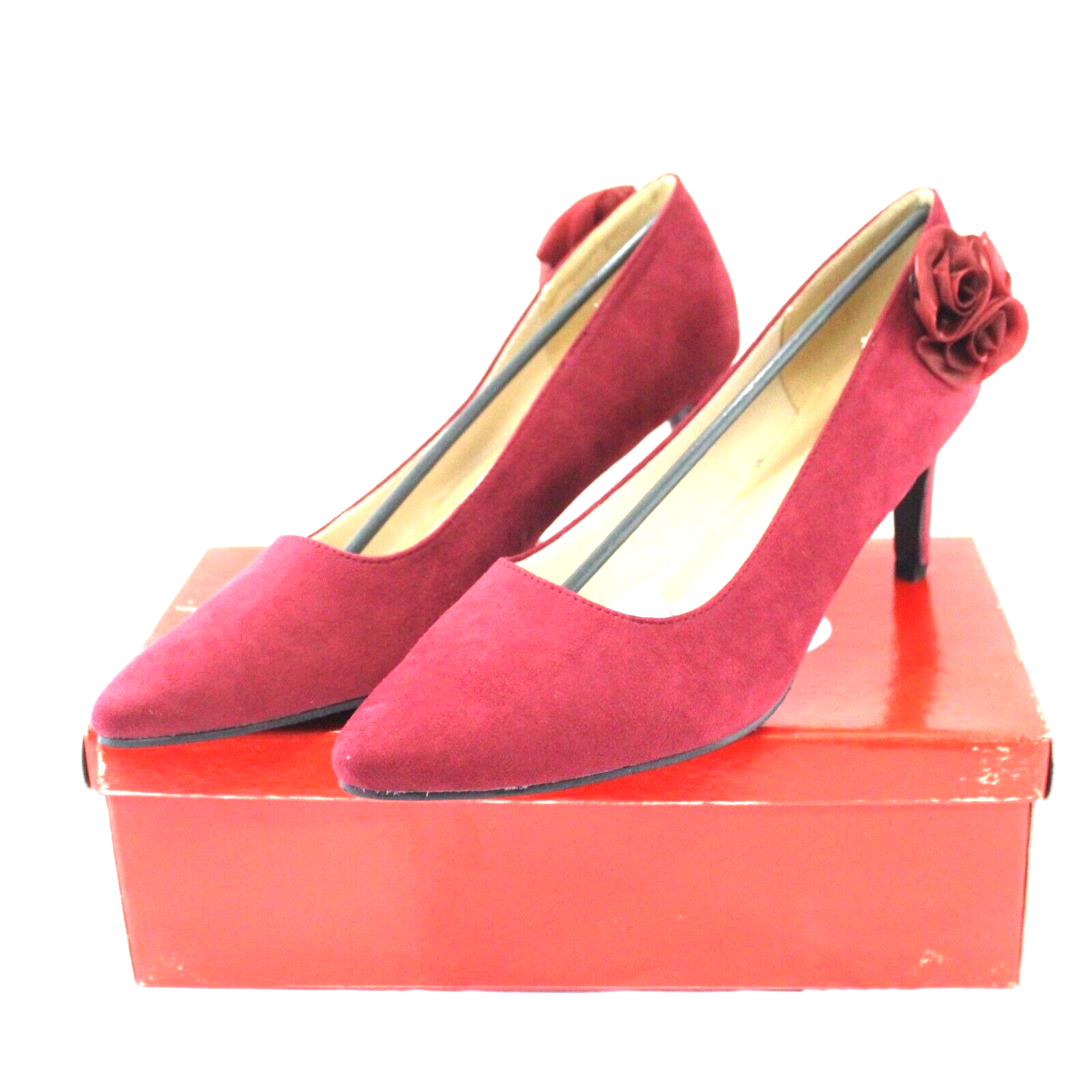 CLASSIQE womens pumps size 12 M maroon 3 in cone heel faux leather NEW