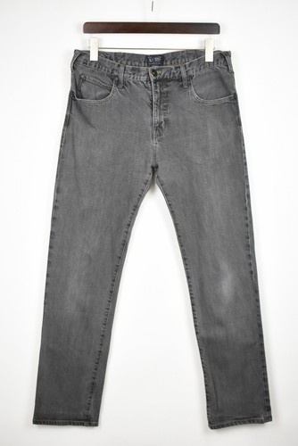 Grey Tapered Fit Fade Effect Zip Fly 