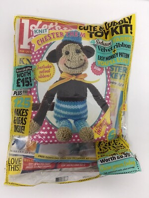 Let s Knit Cute & Cuddly Toy Kit Included ISSUE 134 August 2018 New Sealed