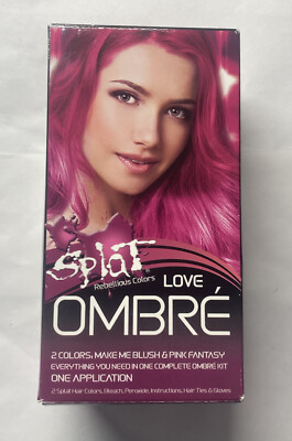 Splat Ombre Love Hair Dye Kit 2 Colors Make Me Blush & Pink Fantasy
