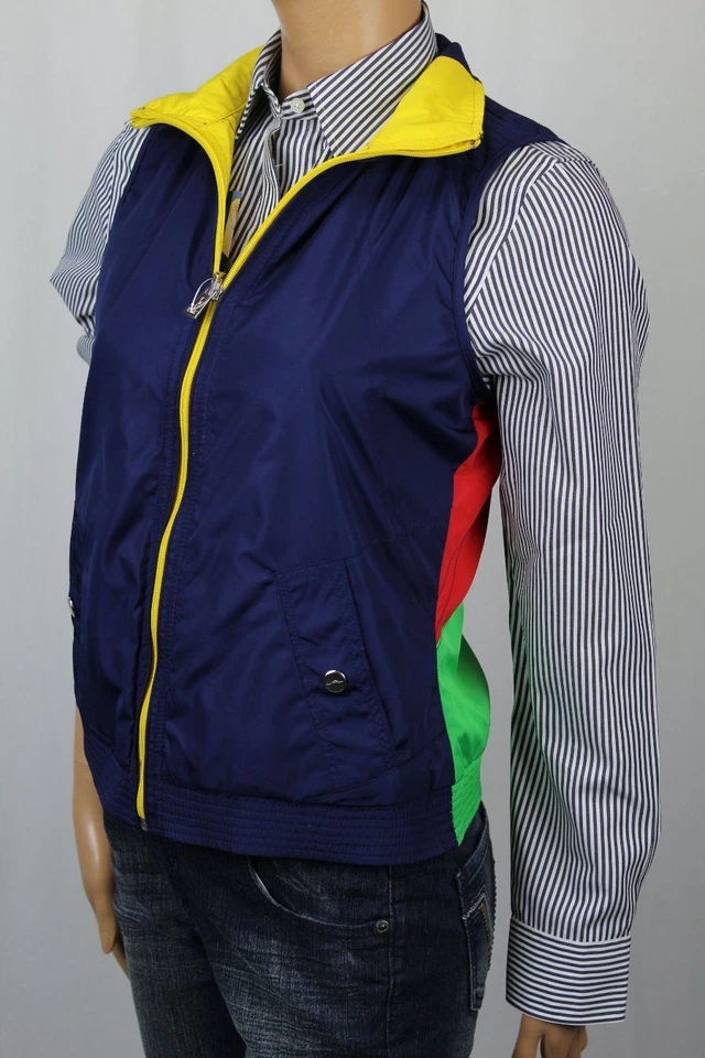 Ralph Lauren Navy Blue Reversible Vest Silver Snaps NWT $179 - Image 2 of 2