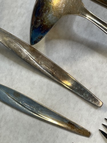 VTG Oneida Community Silverplate FLIGHT 27 Pieces Flatware Serving Spoon Forks - Picture 17 of 17