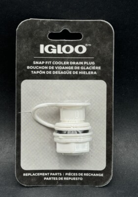 IGLOO Replacement Triple Snap Drain Plug Assembly White Genuine OEM Part 24010