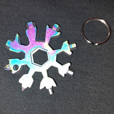 Snowflake 18-in-1 Multi-tool Wrench & Screwdriver Pocket Tool Keychain New