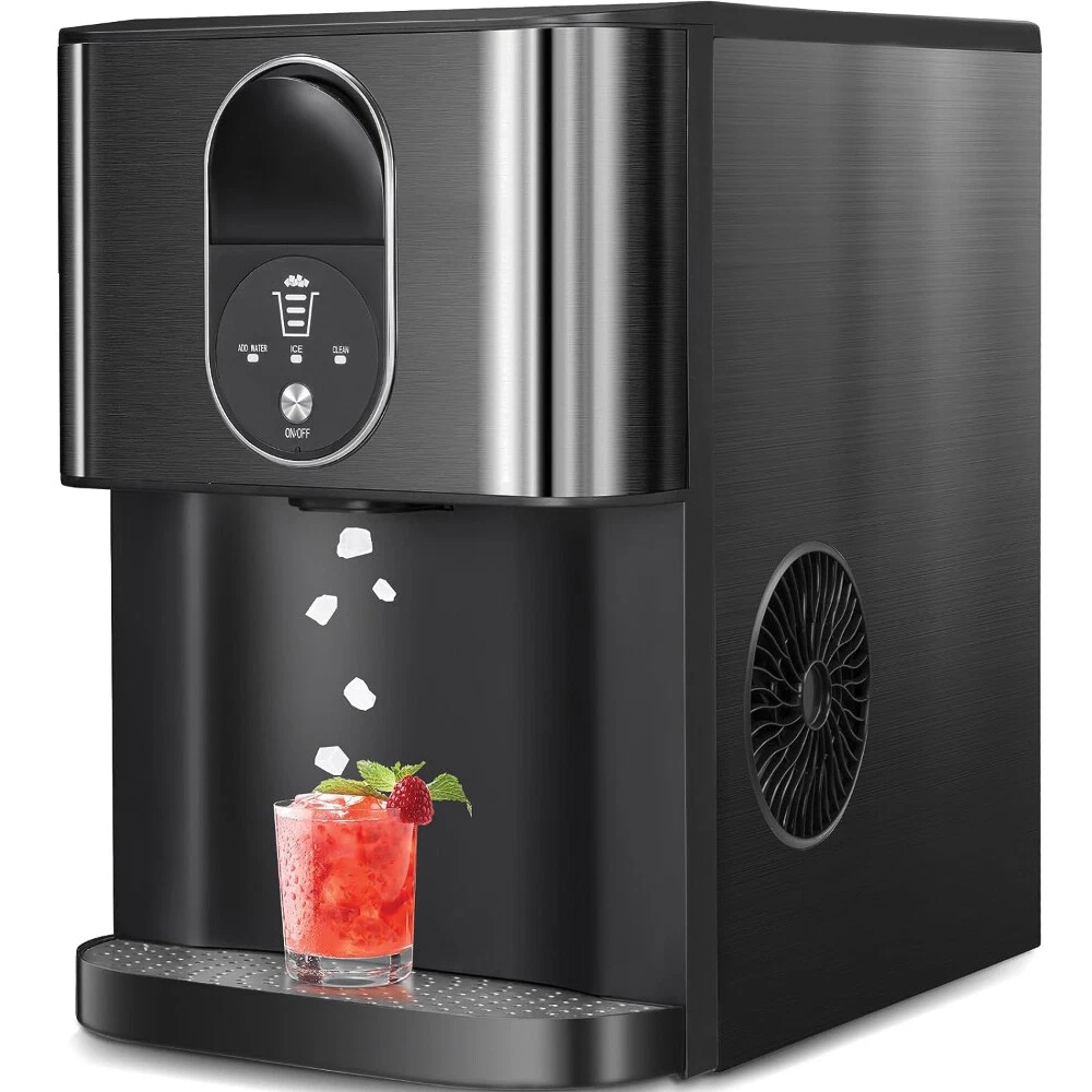 44 Lbs/24H Countertop Nugget Ice Maker,Ice Machine with 2.5qt Water  Reservoir