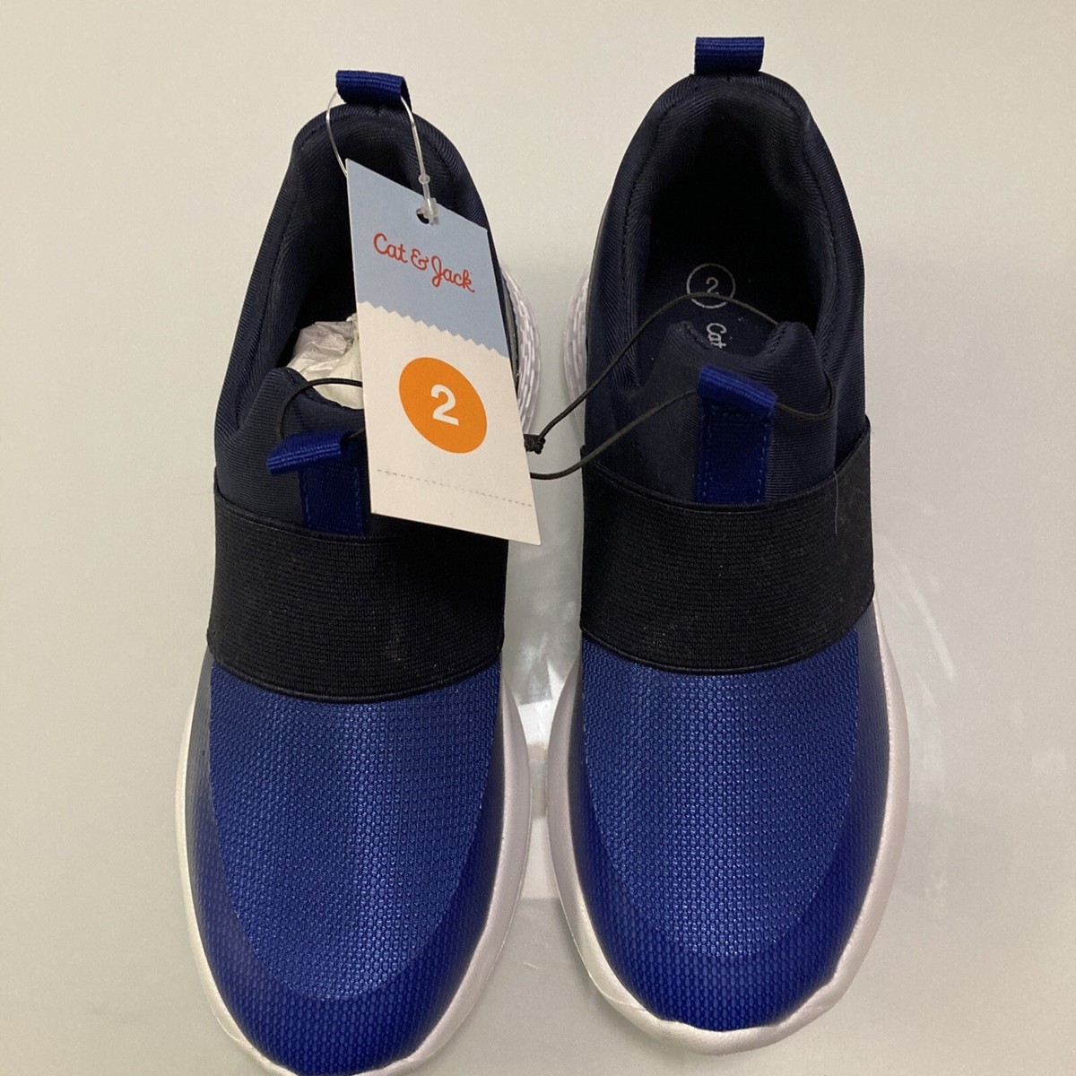 New Toddler Gray Slip-On Sneakers - Cat & Jack™- Blue & Gray