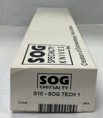 Sog Tech 1 Seki Japan Fixed Blade Knife with Brass Guard Sog Tech 1 Seki Japan Fixed Blade Knife with Brass Guard