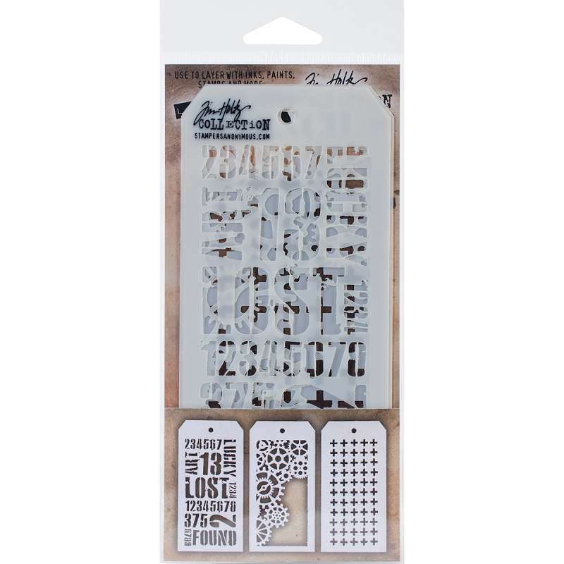 Tim Holtz Mini Layered Stencil Selling and selling 653341059215 Ranking TOP16 #1 3 Pkg-Set Set