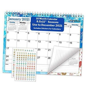 Small Wall Calendar 2020-2021 (Seasons), Monthly Calendar ...