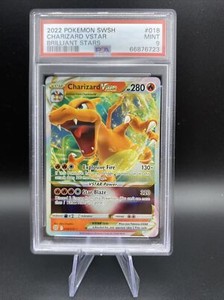 Pokémon TCG Charizard VSTAR Sword & Shield: Brilliant Stars 018/172 PSA 9 Mint