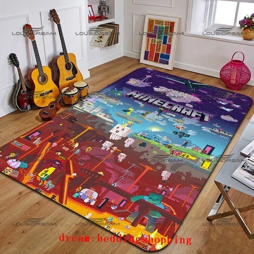 Dormitorio Salón Alfombras Antideslizantes Suelo Alfombras Niños Minecraft - Imagen 30 de 34