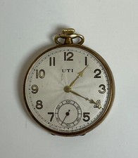 Montre à gousset UTI en or renforcé 
