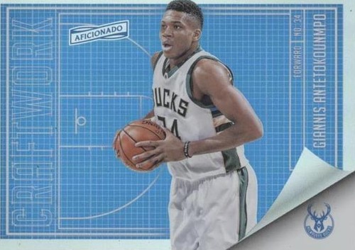 2013 Giannis Antetokounmpo signed Rookie Card Panini #194 PSA 7