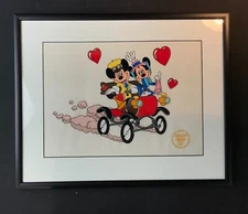 Disney "Sunday Drive" Nifty Nineties LE Commemorative 15x18 Framed Serigraph