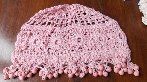 ABAT-JOUR CROCHET D'ART TRICOT SEUL A MONTER  LOT  3  DIVERS ROSES  20CM - Imagen 2 de 2