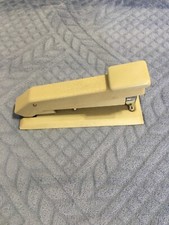 Stapler Bostitch Vintage Tan Crinkle Finish Metal Desk Made in USA Heavy Duty