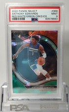 2020 Select Courtside Red/Green Cracked Ice Anthony Edwards Psa 9 MINT